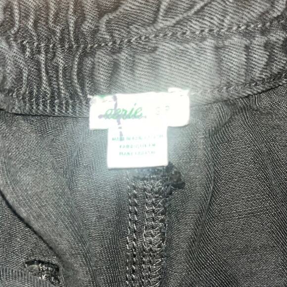 Aerie Womens Black Elastic Band Cut Off Shorts Size Small - Picture 4 of 6